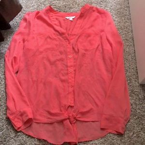 Beautiful pink sheer blouse